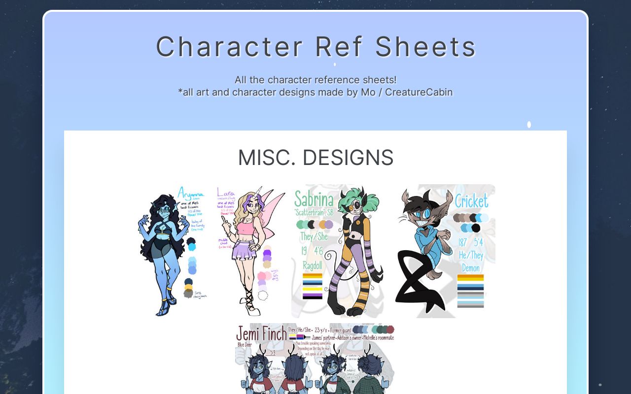 Character Ref Sheets